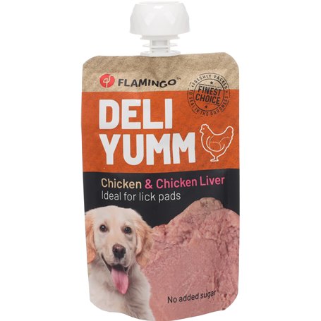Flamingo Friandises Deli Yumm Pâté avec Poulet et Foie 90g - Gourmand