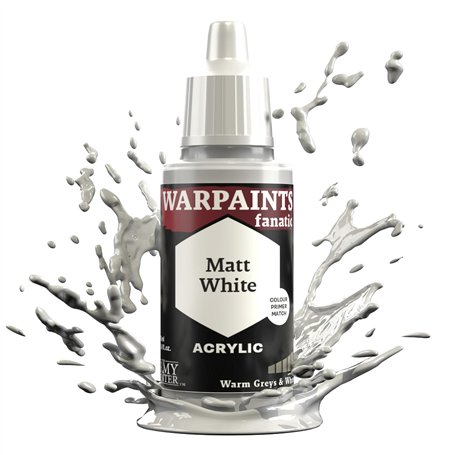 The Army Painter Warpaint Fanatics Peinture acrylique de qualité pour jeux de guerre miniatures Blanc mat