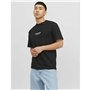 T-shirt à manches courtes homme Jack & Jones JORVESTERBRO TEE SS 12240121 Noir