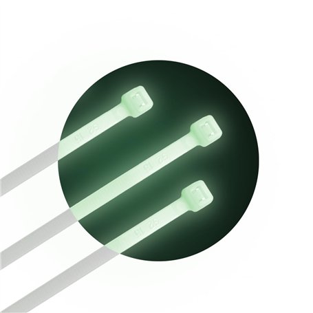 Colliers de serrage fluorescents ERKO 200 mm x 3