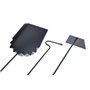 Aqbau® Serviteur de cheminée 3 pièces | Accessoires de cheminée | Outil de cheminée | Serviteur de cheminée avec tisonnier | Gra