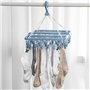 Retoo Séchoir à linge pliable avec 32 clips - Crochet rotatif - Coupe-vent - Porte-chaussettes - Séchoir à linge - Sous-vêtement