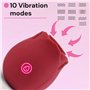 Vibromasseur 6.6cm ⌀5.9cm Stimulateur Clitoridien à Succion 10 Modes vibro Rose Silicone Sex Toýs Femme Suceurs de Clitoris Sex