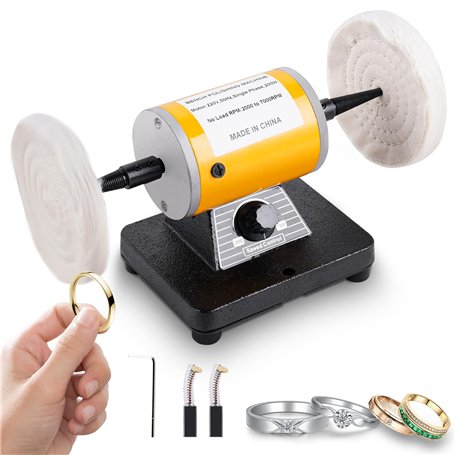 BAOSHISHAN Machine de polissage de tour de polisseur de banc polissant la polisseuse à vitesse variable de moteur 220V