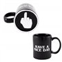 Tasse amusante - « Have A Nice Day » et doigt d'honneur