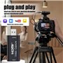 Yesimola Adaptateur HDMI Cartes de Capture Audio Vidéo Noir, Plug & Play Capture 4K Adaptateur USB HDMI Carte Portable pour Stre