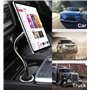 Support Tablette Voiture Porte Gobelet à Col de Cygne, Oilcan Porte Tablet Porte Gobelet avec Bras Long Flexible pour iPad Pro A