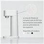 Mysoda Woody – Machine à eau pétillante en composite de bois, avec bouteille PET Quick-Lock sans BPA et cylindre CO2 - Blanc