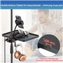 Plateau universel pour micro, plateau de support de micro réglable à pince sur étagère utilitaire pour partitions de musique, di