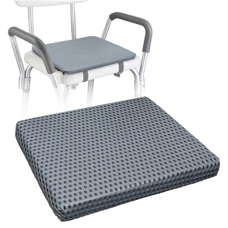 Tapis de Chaise de Douche – Coussin en Maille Douce 4D pour Banc de Bain rembourré pour Personnes âgées handicapées