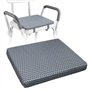 Tapis de Chaise de Douche – Coussin en Maille Douce 4D pour Banc de Bain rembourré pour Personnes âgées handicapées