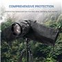 JJC Housse de Pluie en Nylon pour Appareil Photo et objectifs Canon Sony Nikon ≤ 230 mm de Longueur – Sangle et trépied montable