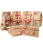 24PCS Boîtes Cadeaux de Noël avec Ficelles Jutes Pochettes Emballage Cadeau Boîtes Bonbons Chocolat pour Fête Noël Anniversaire