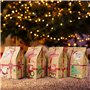 24PCS Boîtes Cadeaux de Noël avec Ficelles Jutes Pochettes Emballage Cadeau Boîtes Bonbons Chocolat pour Fête Noël Anniversaire