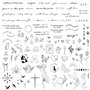 BETESSIN 100Pcs Tatouages Ephémères Tatouages Temporaires Femmes Fille pour Visage Corps Main
