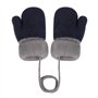 JINTN Moufles Enfant Filles Garçons 0-3 Ans Gants Tricot Hiver Bébé Moufles Epais Doublure Polaire Gants Chauds Adorable avec 2