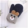 JINTN Moufles Enfant Filles Garçons 0-3 Ans Gants Tricot Hiver Bébé Moufles Epais Doublure Polaire Gants Chauds Adorable avec 2
