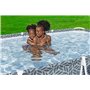 Piscine hors sol rectangulaire Steel Pro™ imprimée graphique 366 x 201 x66 cm, filtre à cartouche