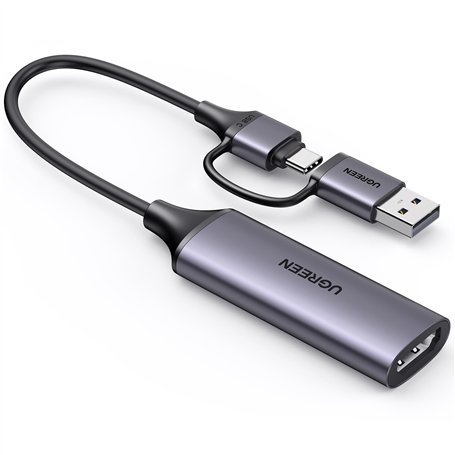 UGREEN Carte de Capture Vidéo HDMI 4K 30Hz Entrée USB C 1080P 60FPS HD Enregistrement Streaming Jeux OBS Carte Acquisition Compa