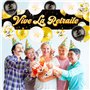 Banderole Vive La Retraite et 12PCS Ballons avec Ruban de Soie Bannière Retirement Décoration pour Fête de Retirement Banderole 