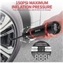 ZOVHYYA Compresseur à Air Portatif 150PSI sans Fils Mini Compresseur 4500 mAh avec Affichage Numérique Lumière LED et Port C USB