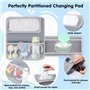 Romon Matelas a Langer Bebe, Tapis de Change BéBé Sac à langer Baby de Voyage Portable et Imperméable, Pliable Couche Diaper Cha