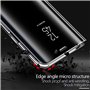 Élégant Mirror Smart View Standing Flip Etanche Ultra Mince Antichoc Anti-Rayures