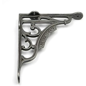 B&M Singer Corp Lot de 2 supports pour etagere murale en fer vieilli 15