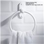 Anneaux de serviette de bain, anneaux de porte-serviettes blancs pour la maison pour l'hôtel