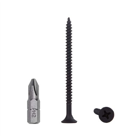 Lot de 100 vis en acier carbone phosphate noir 3