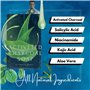 Savon au charbon actif. Double action Illuminant, Exfoliant, Lissant, Apaisant. Nettoyage des pores en profondeur. Avec 2% d'aci