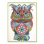 Abillyn Kit de broderie au point de croix Motif hibou coloré estampillé