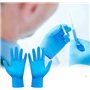 Boîte de 100 gants jetables en nitrile Bleu Taille L