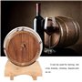 Tonneau à Vin Solide, Mini Tonneau à Vin en Bois de 1 Litre, Vin brassé Maison pour Stocker du Vin Rouge, du Brandy, du Whisky,