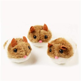 Souris à corde vibrante interactive en peluche pour chats - Spirale Katzenspielzeug