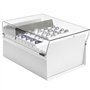Acrimet Boîte à Fiches Organisateur 5'' x 8’', Base en Métal Robuste (Index AZ et un Séparateur Plastique Inclus) (Base Blanc av