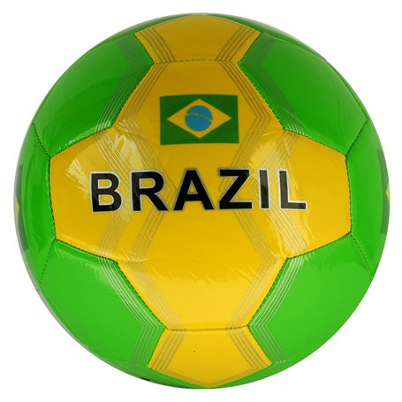 Ballon de football Brésil avec drapeau brésilien