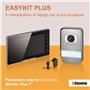 Bticino 318913 Easykit Plus Vidéophone monofamilial Plug-In 2 fils avec: 1 bouton extérieur avec sonnette et caméra, 1 moniteur