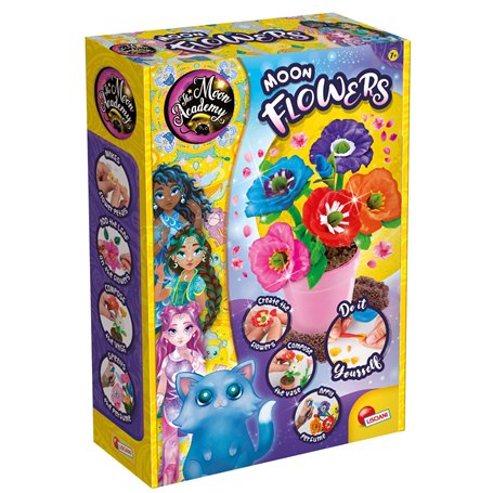 Lisciani - Moon Academy - Moon Flowers - Kit Fabrication Fleurs Parfumées pour Enfants dès 8 Ans - Coffret Créatif - Activité Ma