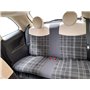 CORA Ensemble Complet Housses de siège personnalisées Fiat 500 07> écossais Gris