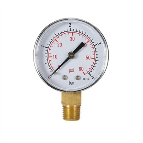 Manomètre pour eau Manomètre pour piscine 60PSI 1/4 "NPT Montage inférieur