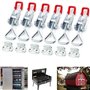 Sauterelles de menuisier 6pcs loquet a bascule fermoir attache rapide fixation boucle avec boucle réglable pour armoire