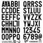 Quattroerre 1221 Kit Lettres Adhésives Plaque d'Immatriculation