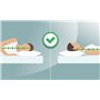 Talamo Italia - Talamo Italia Lot de 2 oreillers pour lit, 100% Made in Italy, Oreiller "savon" amovible en mousse à mémoire de 