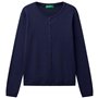 United Colors of Benetton Maglia Coreana M/L 1091d5558 Cardigan, Bleu, XXS Femme