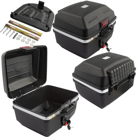 Coffre Topcase Moto Scooter Universel Catadioptres Valise Libération Rapide 29LT