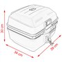 Coffre Topcase Moto Scooter Universel Catadioptres Valise Libération Rapide 29LT