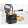 BEPER P101FRI100 Friteuse électrique 1L, 850-950W, Panier en acier amovible, Couvercle avec hublot, Filtre lavable amovible, Tem