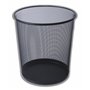IPEA Panier à papier en maille métallique noir - 26 x 23 cm - Panier à papier de recyclage pour bureau