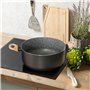 KASANOVA Cocotte 28 cm Pierre Noire Noir Cuisson